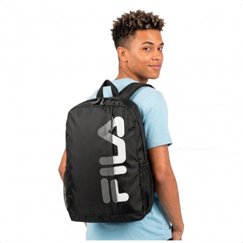 Mochila Fila Cut Logo Letter Unissex Preto
