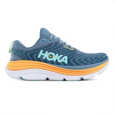 Tênis Hoka Gaivota 5 Masculino Azul / Laranja