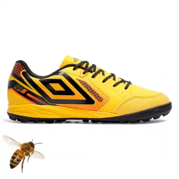 Chuteira Society Umbro Pro 5 Bump Club Honeycomb Amarelo / Preto