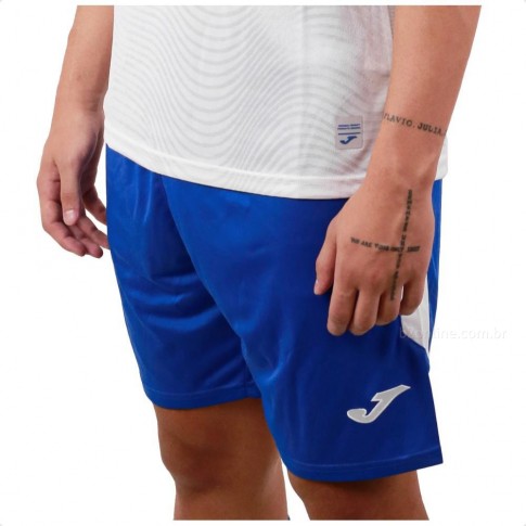 Shorts Joma Cruzeiro Futsal 25 S/Nº Azul / Branco