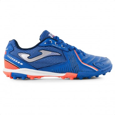 Chuteira Futebol Society Joma Dribling Azul / Coral