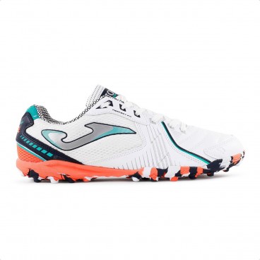 Chuteira Futebol Society Joma Dribling Branco / Coral