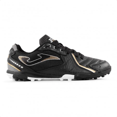 Chuteira Futebol Society Joma Dribling Preto / Dourado