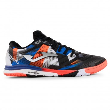 Chuteira Futsal Joma Regate Rebound Masculino Preto / Coral