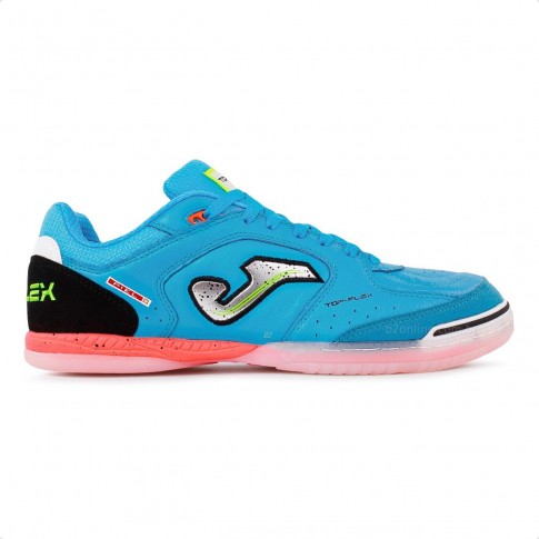 Chuteira Futsal Joma Top Flex Azul / Coral