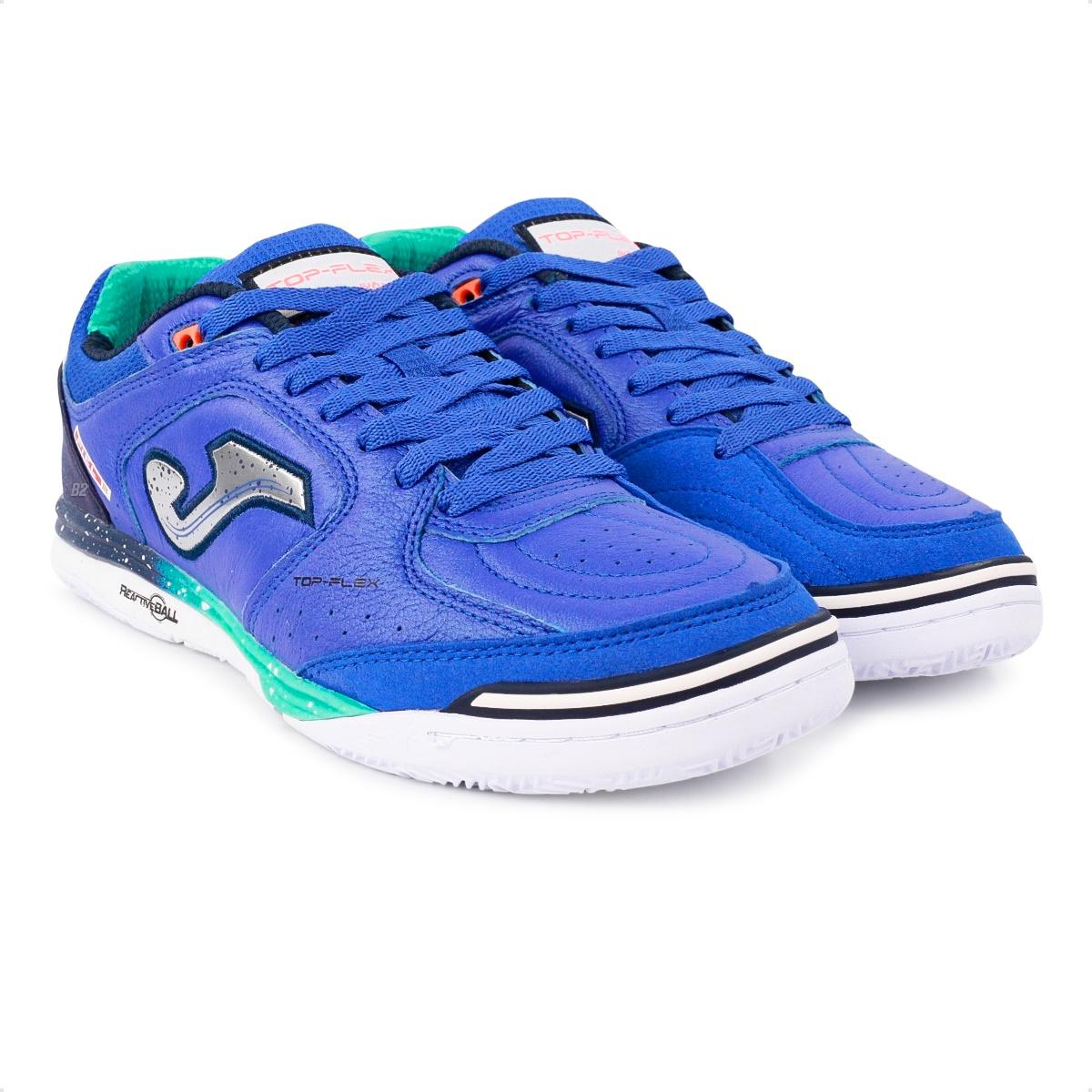 Chuteira Futsal Joma Top Flex Rebound Azul / Preto
