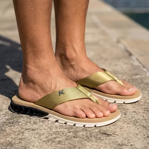 Sandália Kenner Rakka Bege / Dourado