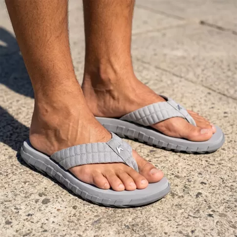 Sandália Kenner Megah Puffer Cinza