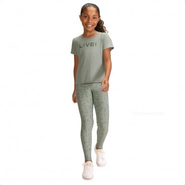 Calça Legging Live Icon Kids Verde