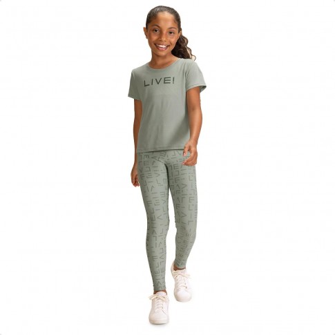 Calça Legging Live Icon Kids Verde