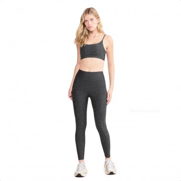 Calça Legging Live Sense Feminina Preto / Cinza