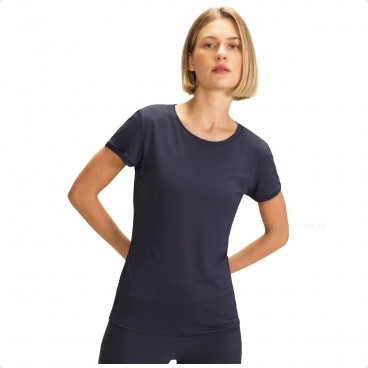 Camiseta Live Basic Feminina Azul