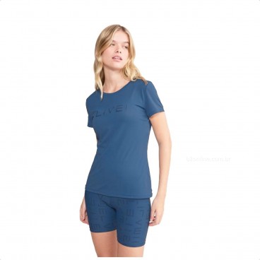 Camiseta Live Icon Comfort Feminina Azul / Marinho