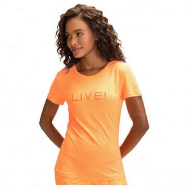 Camiseta Live Icon Comfort Feminina Laranja