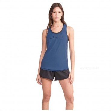 Camiseta Regata Live Icon Feminina Azul / Marinho