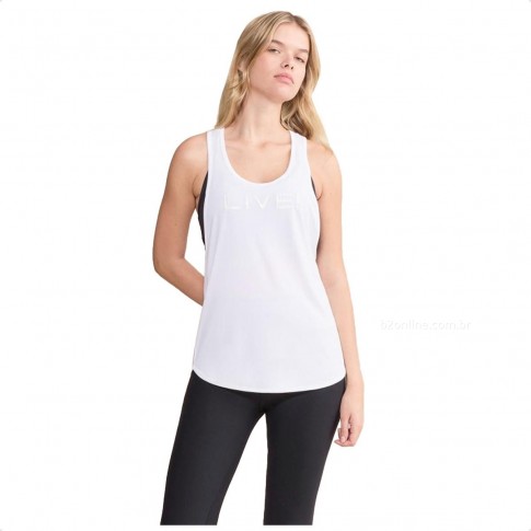 Camiseta Regata Live Icon Feminina Branco