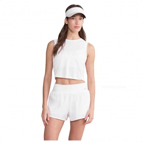 Regata Cropped Live Comfort Feminina Branco