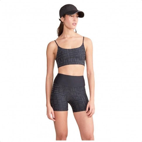 Shorts Live Fit Sense Pro Feminino Preto / Cinza