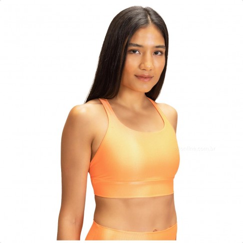 Top Live Neo Allure Adaptiv Feminino Laranja