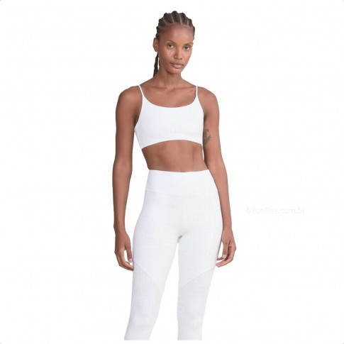 Top Live Sense Pro Feminino Branco / Cinza