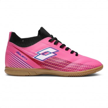 Chuteira Futsal Lotto Solista Supernova Masculina Rosa / Preto