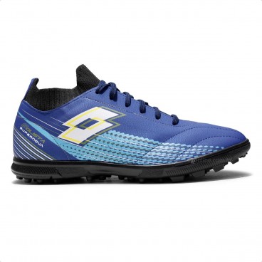 Chuteira Society Lotto Solista Supernova Masculina Marinho / Azul