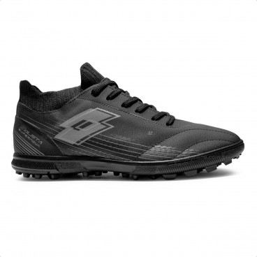 Chuteira Society Lotto Solista Supernova Masculina Preto / Chumbo