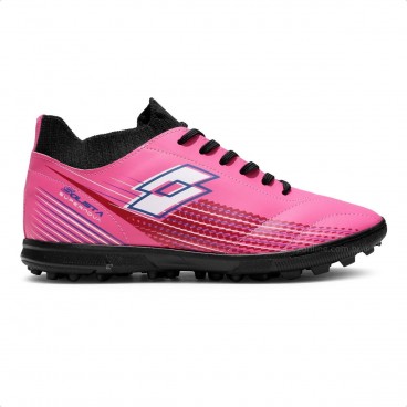 Chuteira Society Lotto Solista Supernova Masculina Rosa / Preto