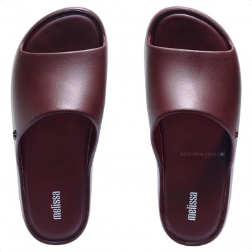 Chinelo Slide Melissa Free Plataforma Feminina Bordô