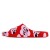 Chinleo Slide Melissa Free Print Mickey and Friends Feminino Vermelho / Rosa