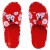 Chinleo Slide Melissa Free Print Mickey and Friends Feminino Vermelho / Rosa