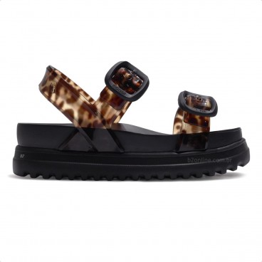 Sandália Melissa Cozy Sandal Platform AD Feminina Preto / Marrom