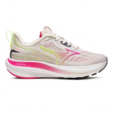 Tênis Mizuno Base Ride Feminino Bege / Rosa