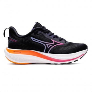 Tênis Mizuno Base Ride Feminino Preto / Laranja