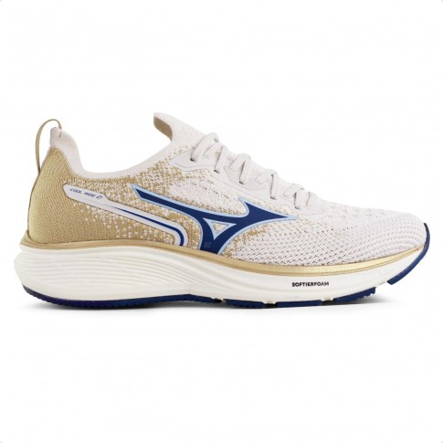 Tênis Mizuno Cool Ride 2 Feminino Bege / Dourado