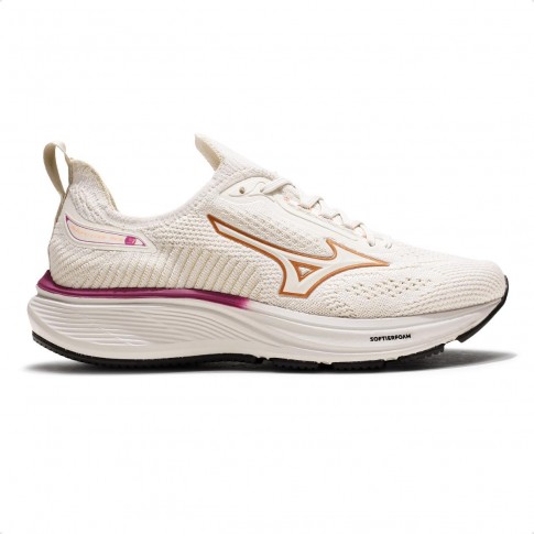 Tênis Mizuno Cool Ride 3 Feminino Bege / Rosa
