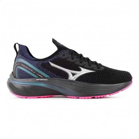 Tenis Mizuno Glow 2 Feminino Preto / Marinho