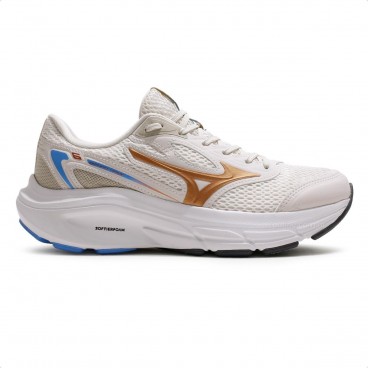 Tênis Mizuno Hawk 6 Feminino Bege / Azul Claro