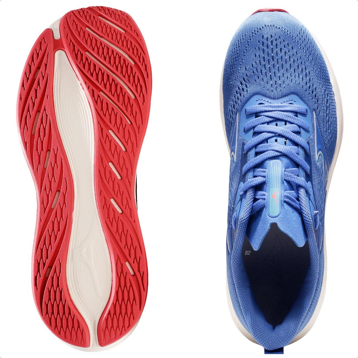 ノリノリ Tênis Mizuno Neo Pryzma Feminino Azul / Coral