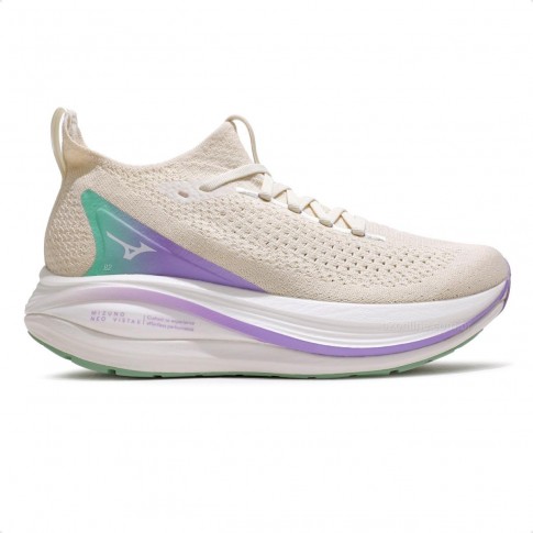 Tênis Mizuno Neo Vista 2 Feminino Bege / Lilás