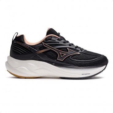 Tênis Mizuno Space 6 Feminino Preto / Rosa Claro