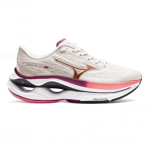 Tênis Mizuno Wave Creation 26 Feminino Bege / Rosa