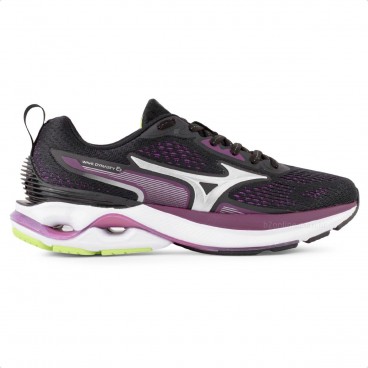 Tênis Mizuno Wave Dynasty 6 Feminino Preto / Lilas