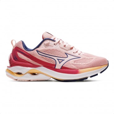 Tênis Mizuno Wave Dynasty 7 Feminino Rosa / Bordô