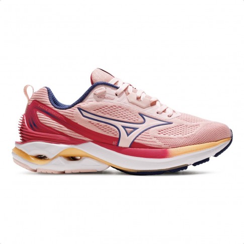 Tênis Mizuno Wave Dynasty 7 Feminino Rosa / Bordô
