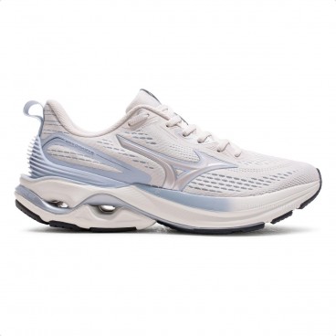 Tênis Mizuno Wave Dynasty 8 Feminino Bege / Azul Claro