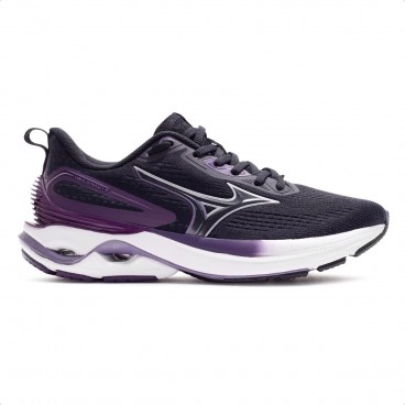 Tênis Mizuno Wave Dynasty 8 Feminino Preto / Roxo