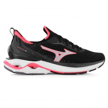 Tênis Mizuno Wave Mirai 6 Feminino Preto / Rosa