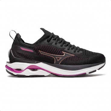 Tênis Mizuno Wave Mirai 7 Feminino Preto / Rosa