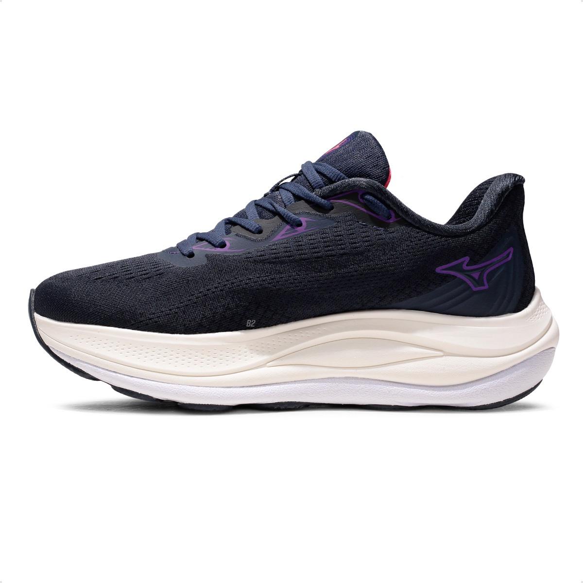Tênis Mizuno Wave Skyway Feminino Marinho / Coral